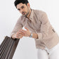 The Monaco Linen Striped Shirt in Pecan Brown
