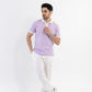 Textured Harmony Polo In Lilac
