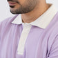 Textured Harmony Polo In Lilac