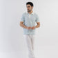 Textured Harmony Polo In Baby Blue