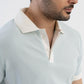 Textured Harmony Polo In Baby Blue