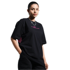 Night Club Round Neck Printed Black T-Shirt FLYAF