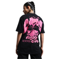 Night Club Round Neck Printed Black T-Shirt FLYAF