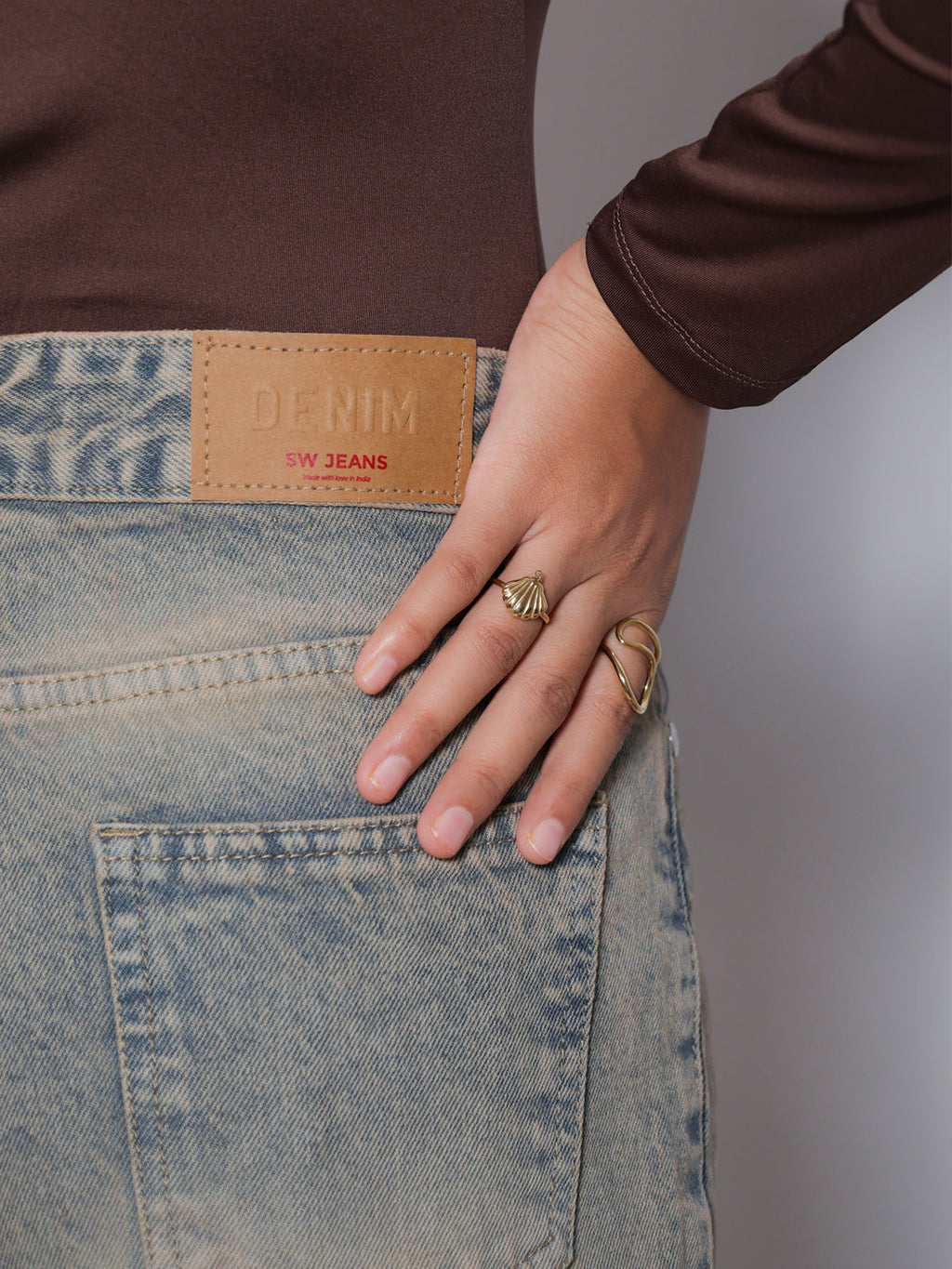 80s Dust Blue Washed Super Wide Leg Jeans