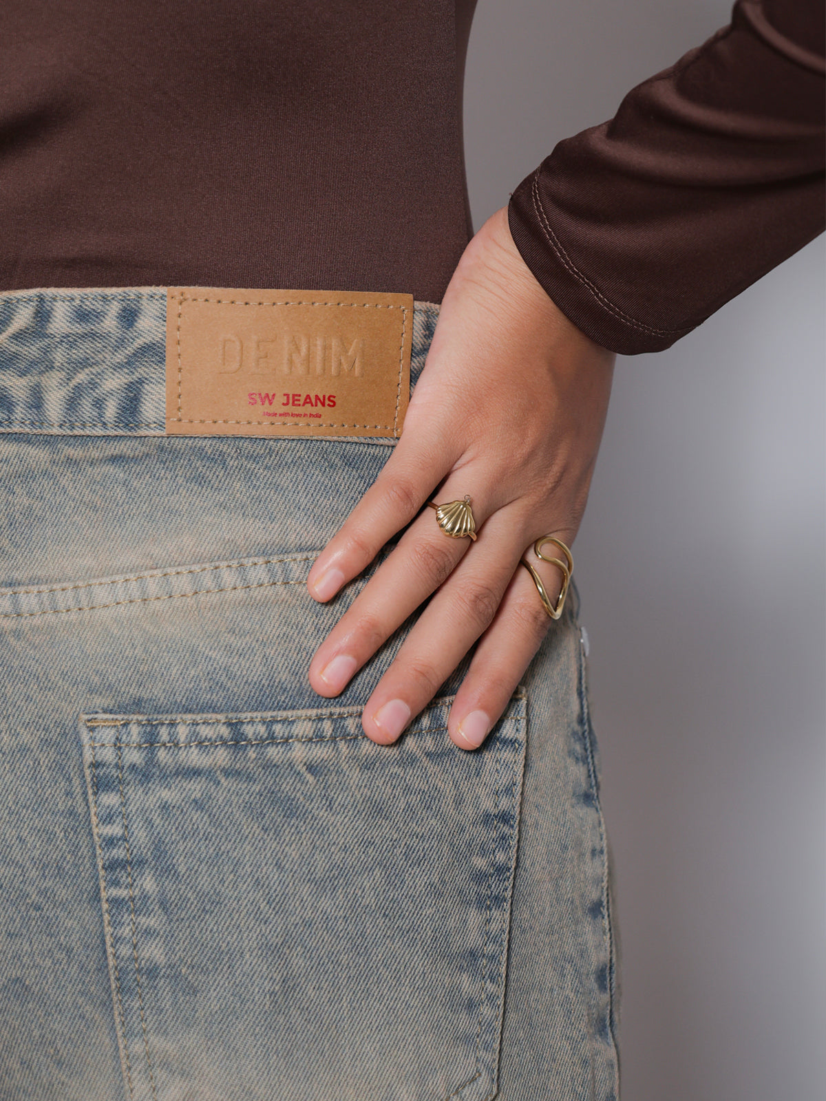 80s Dust Blue Washed Super Wide Leg Jeans