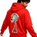 Enigma Gaze Printed Red Hoodie FLYAF