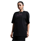 Night Club Round Neck Printed Black T-Shirt FLYAF