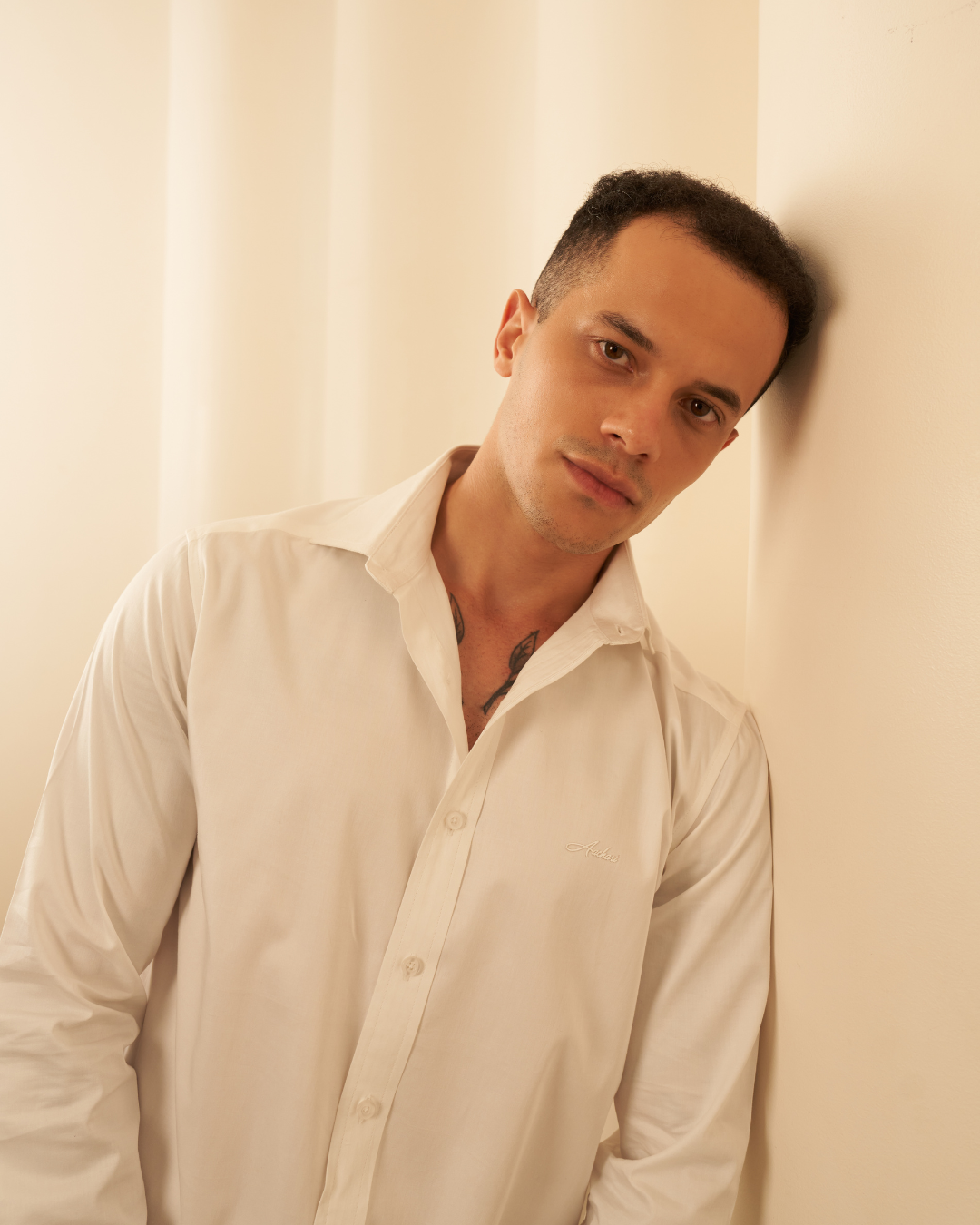 Slim Fit All White Shirt