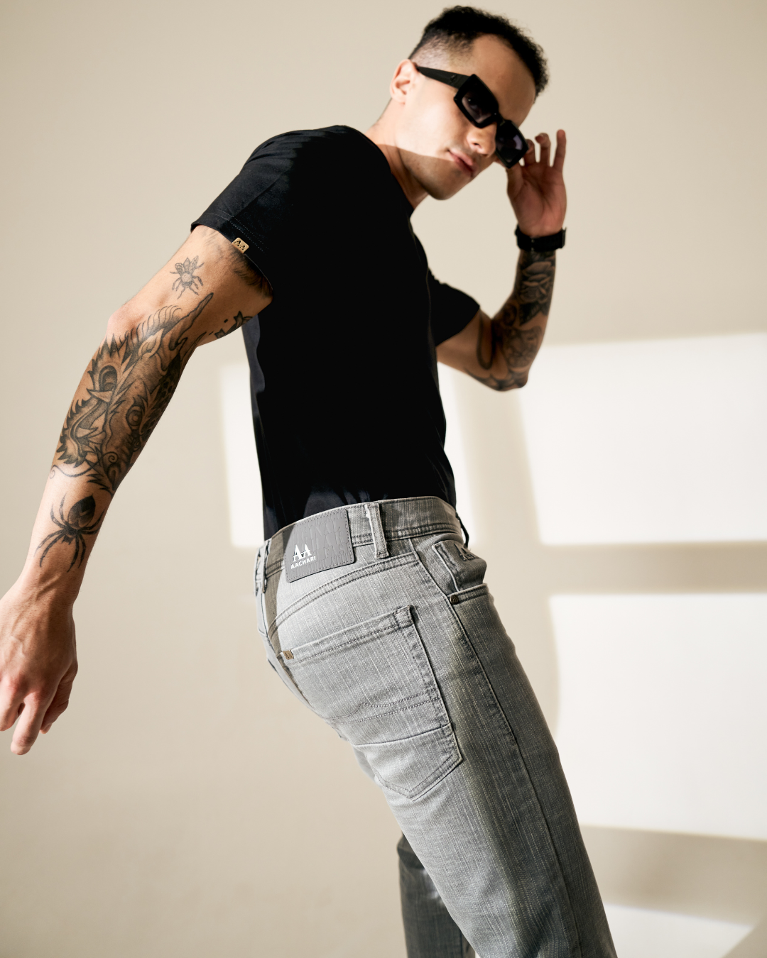 Grey Denim Slim Fit