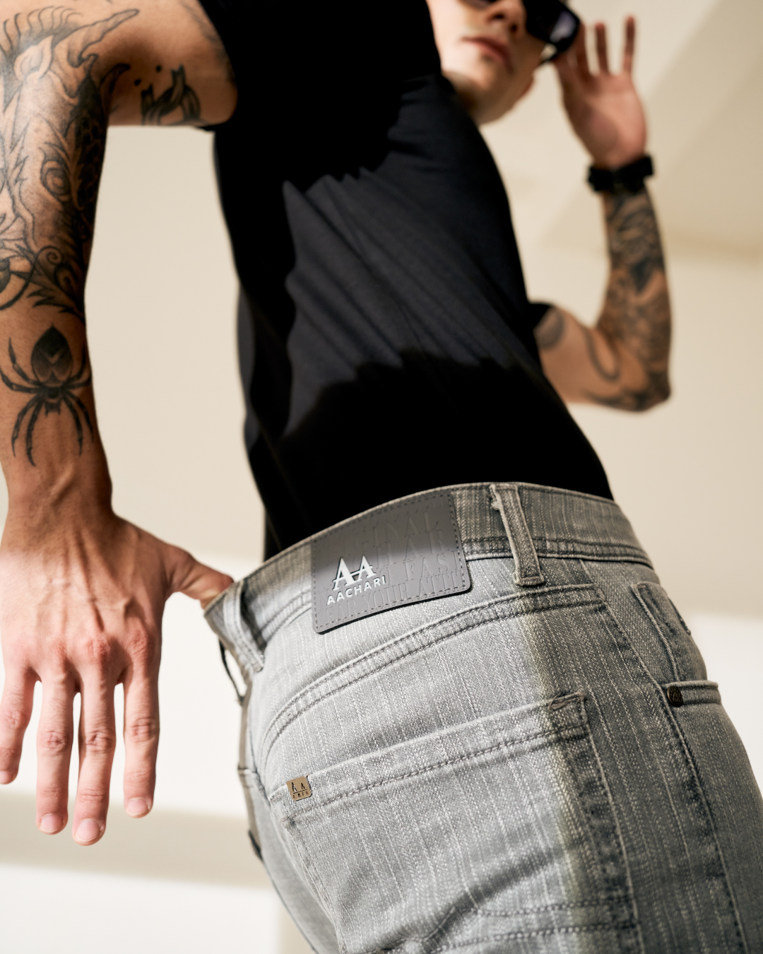 Grey Denim Slim Fit