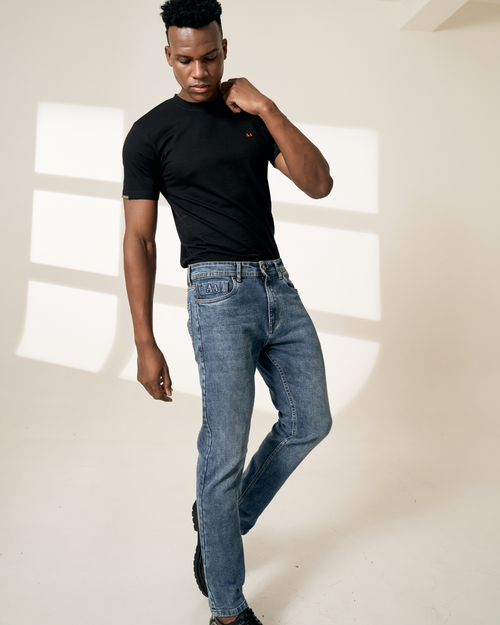 Blue Slim Fit Aachari