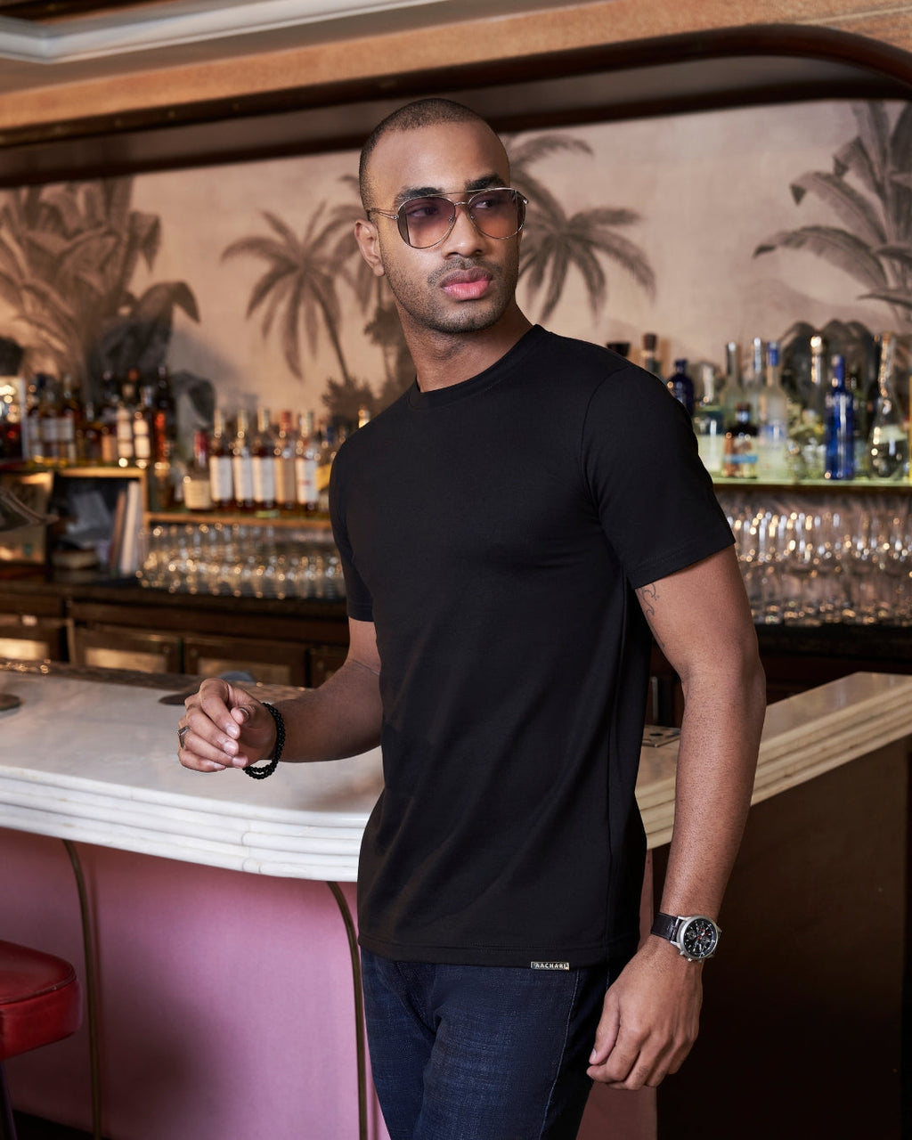 Classic Black T-Shirt Aachari