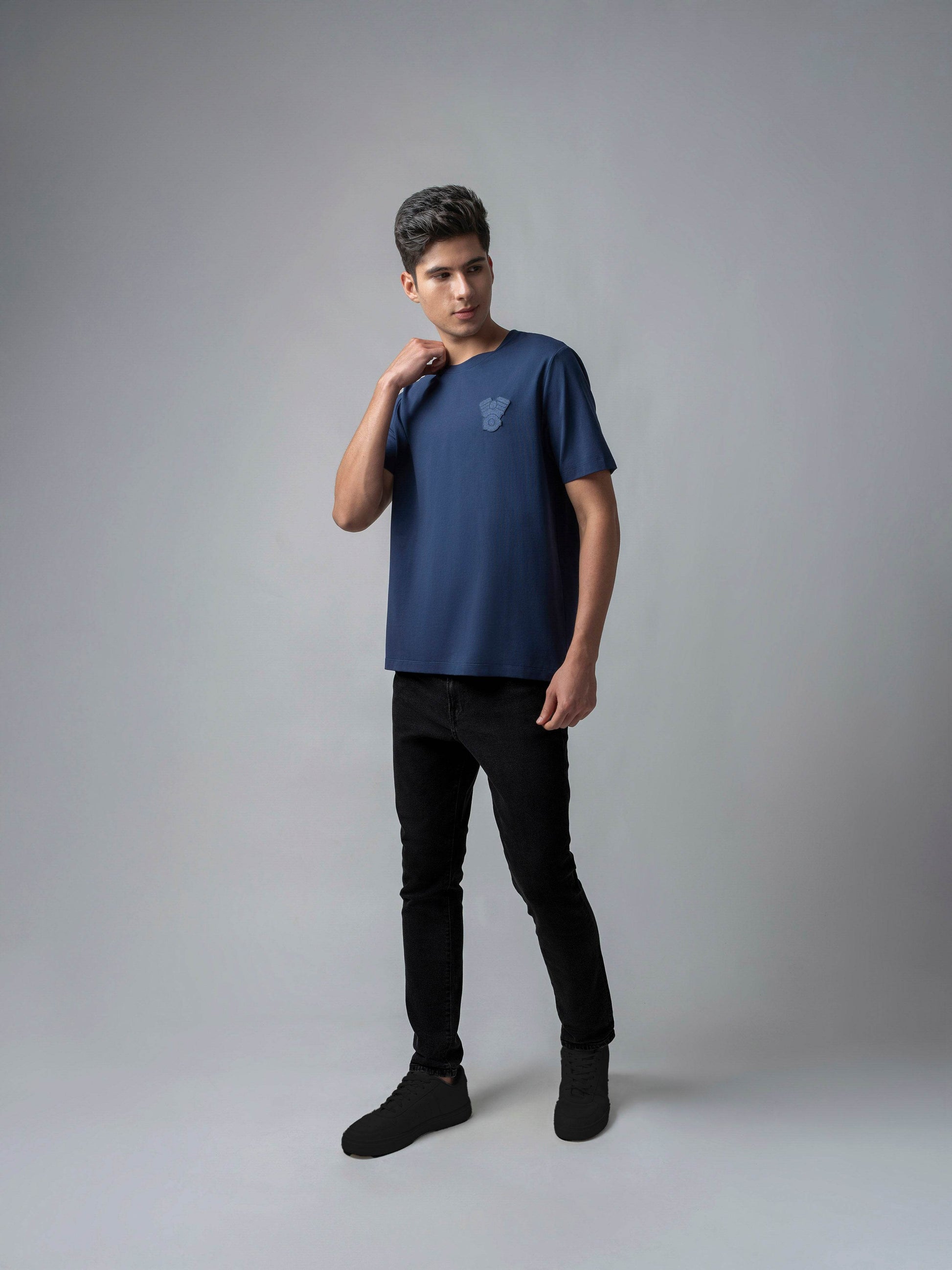 Iconic Emblem Dark Blue t shirt