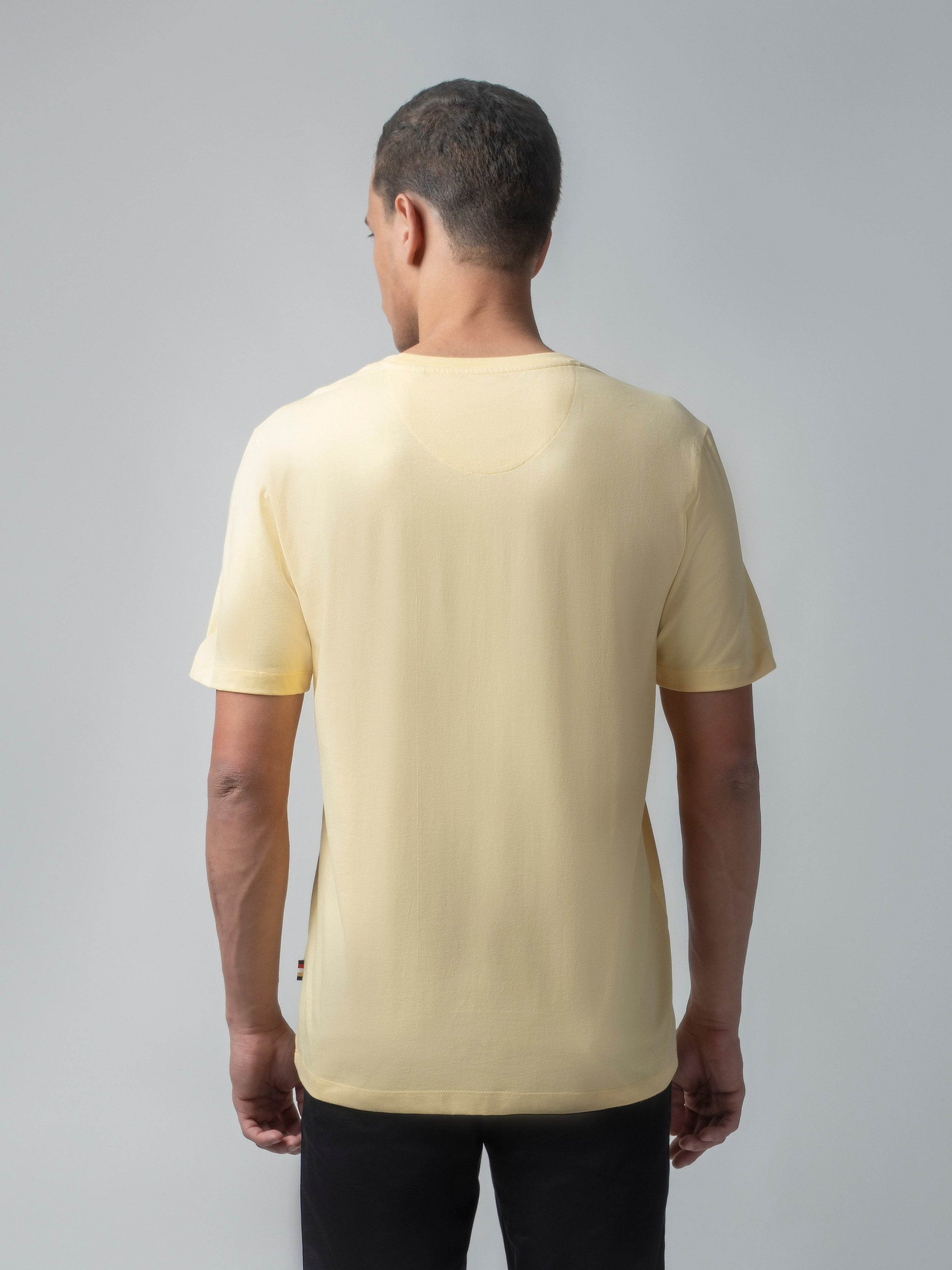 Light yellow cotton lycra t-shirt