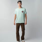 Light green cotton lycra t-shirt
