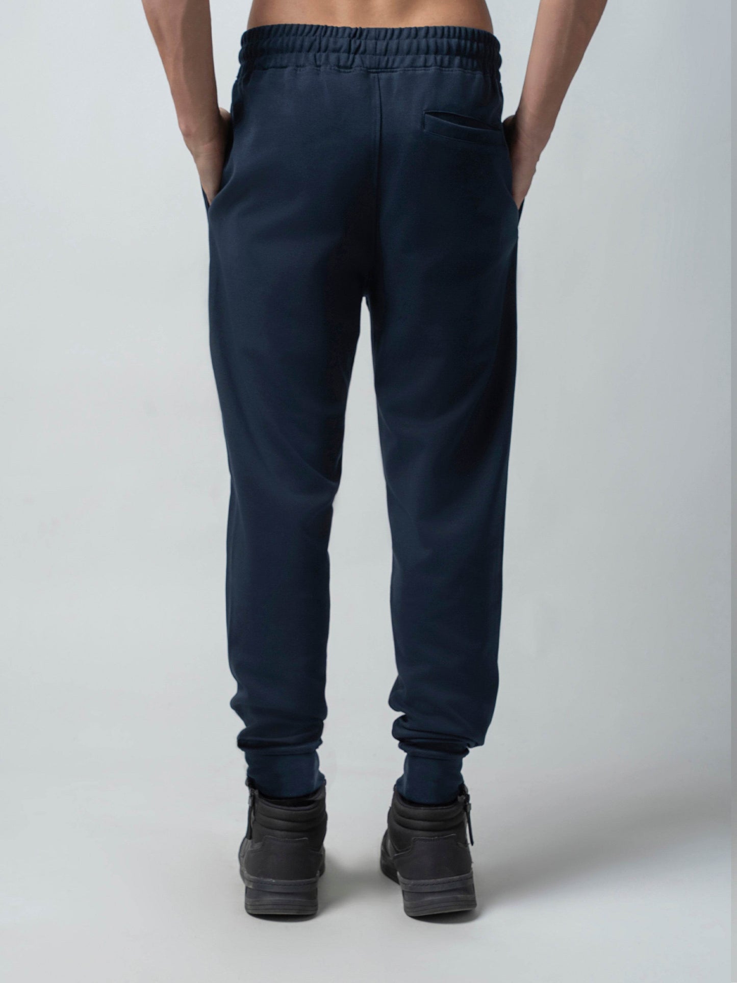 Engyne' Embroidery Navy Blue Joggers