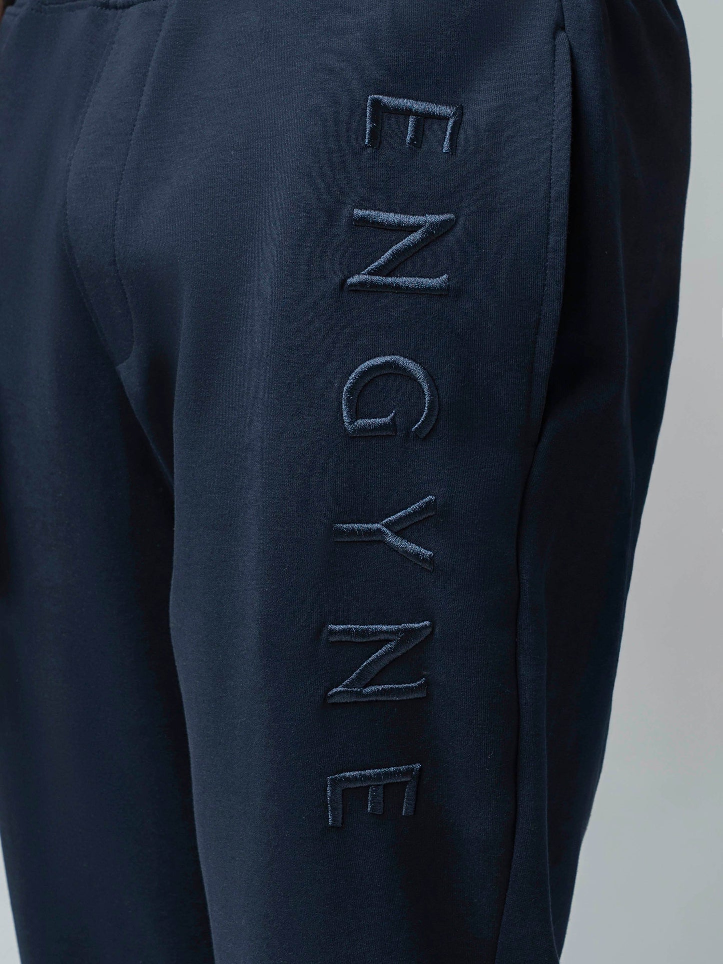 Engyne' Embroidery Navy Blue Joggers