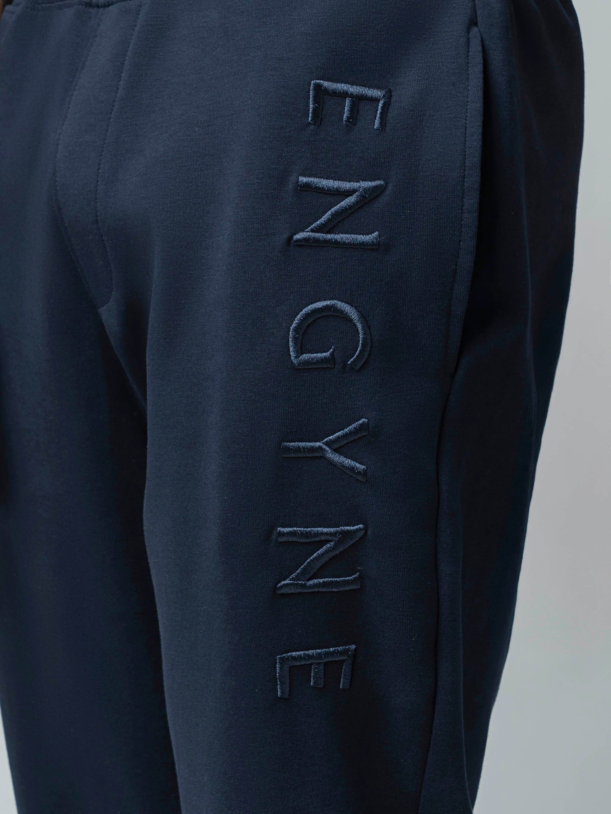 Engyne' Embroidery Navy Blue Joggers