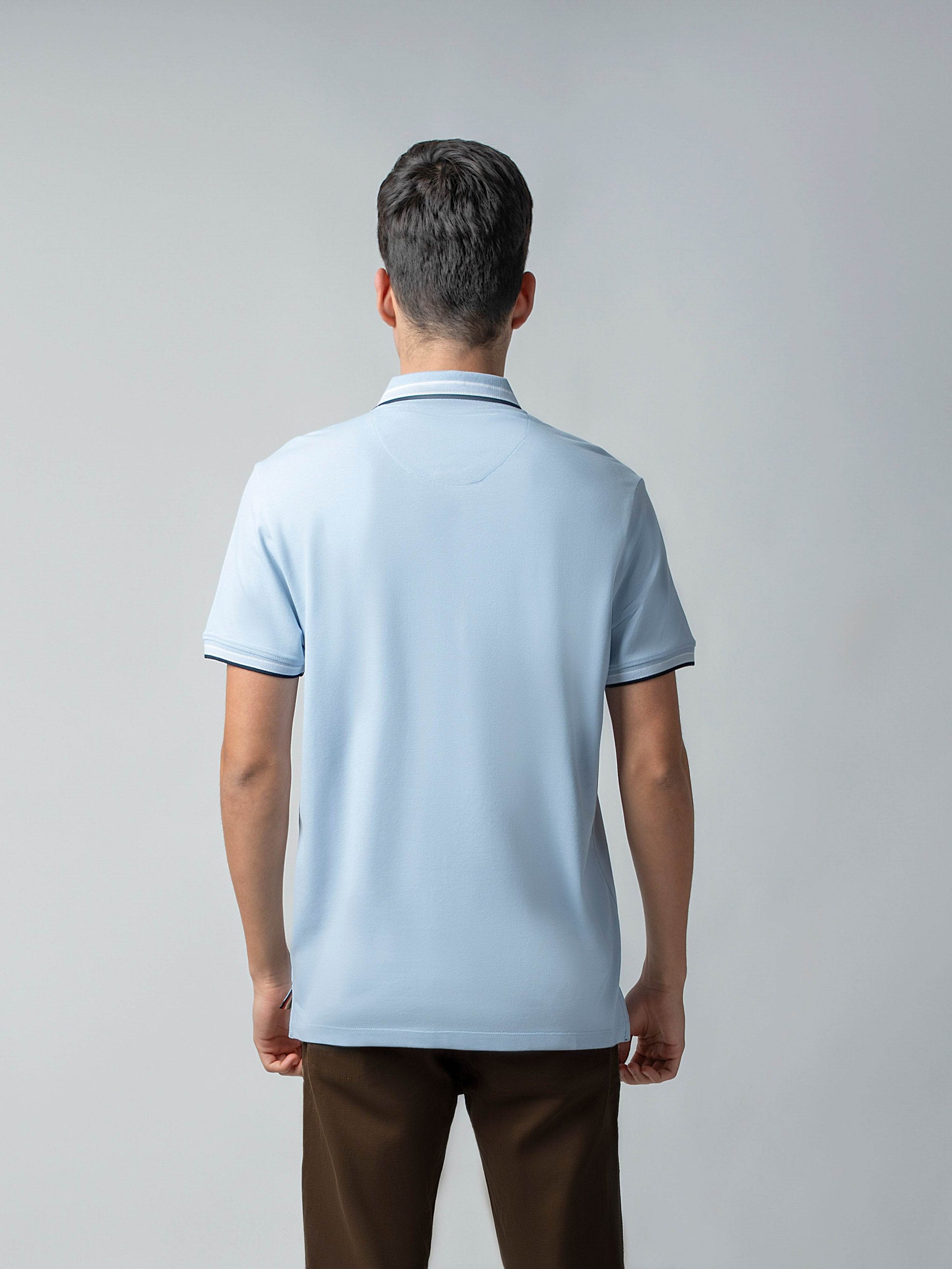 Sky blue polo tshirt for men 