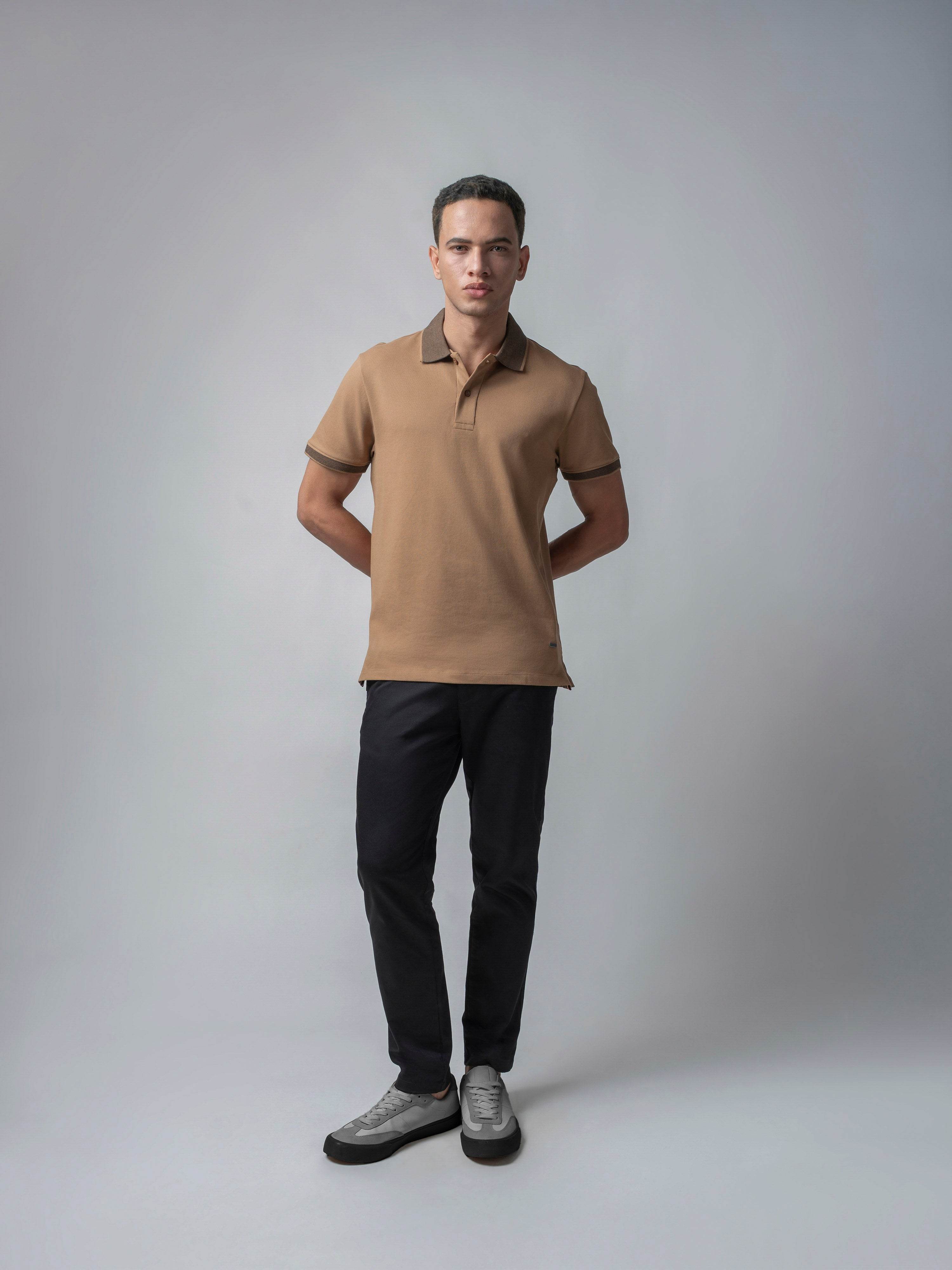Khaki polo tshirt for men
