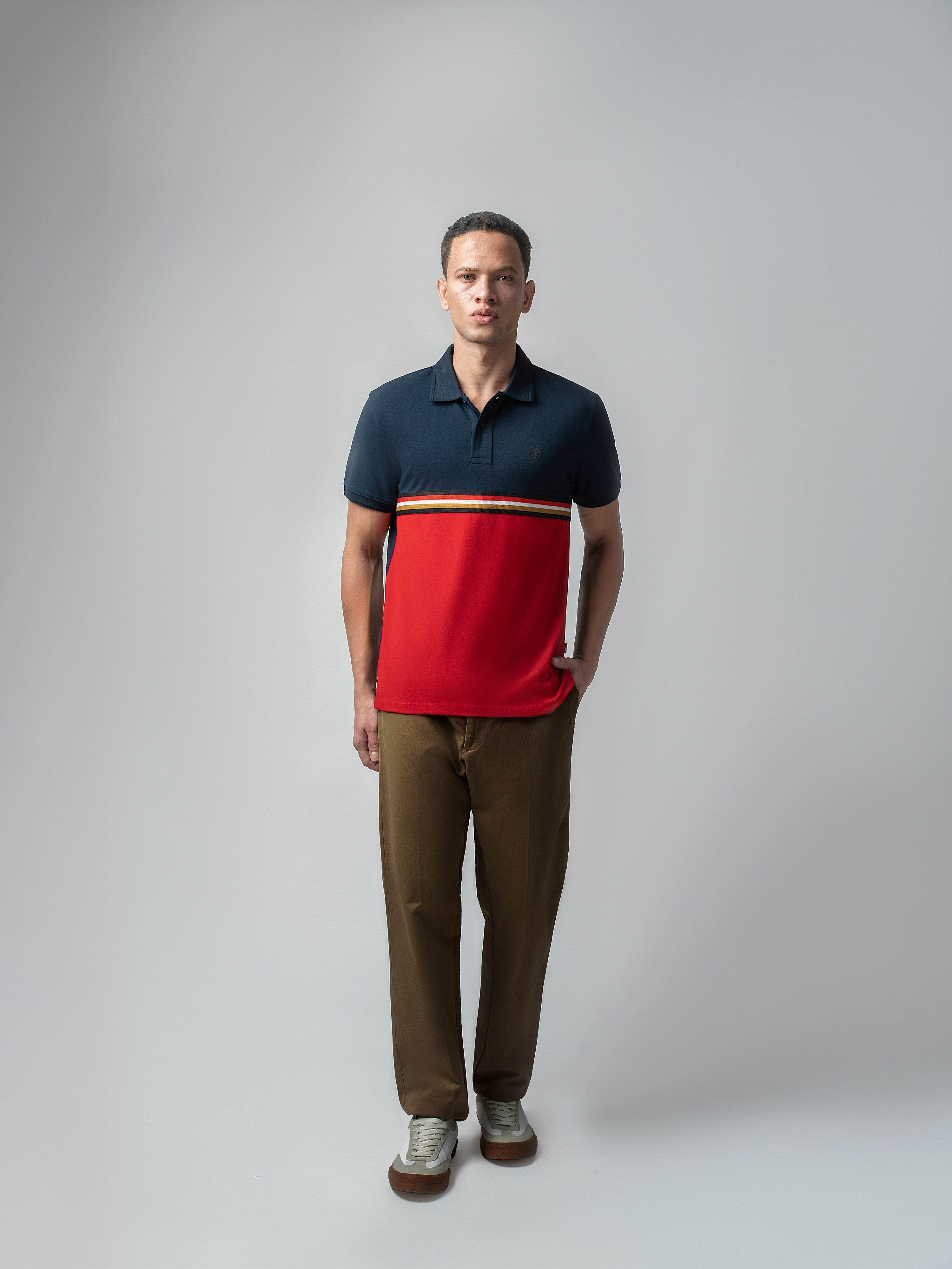 Navy blue polo tshirt for men
