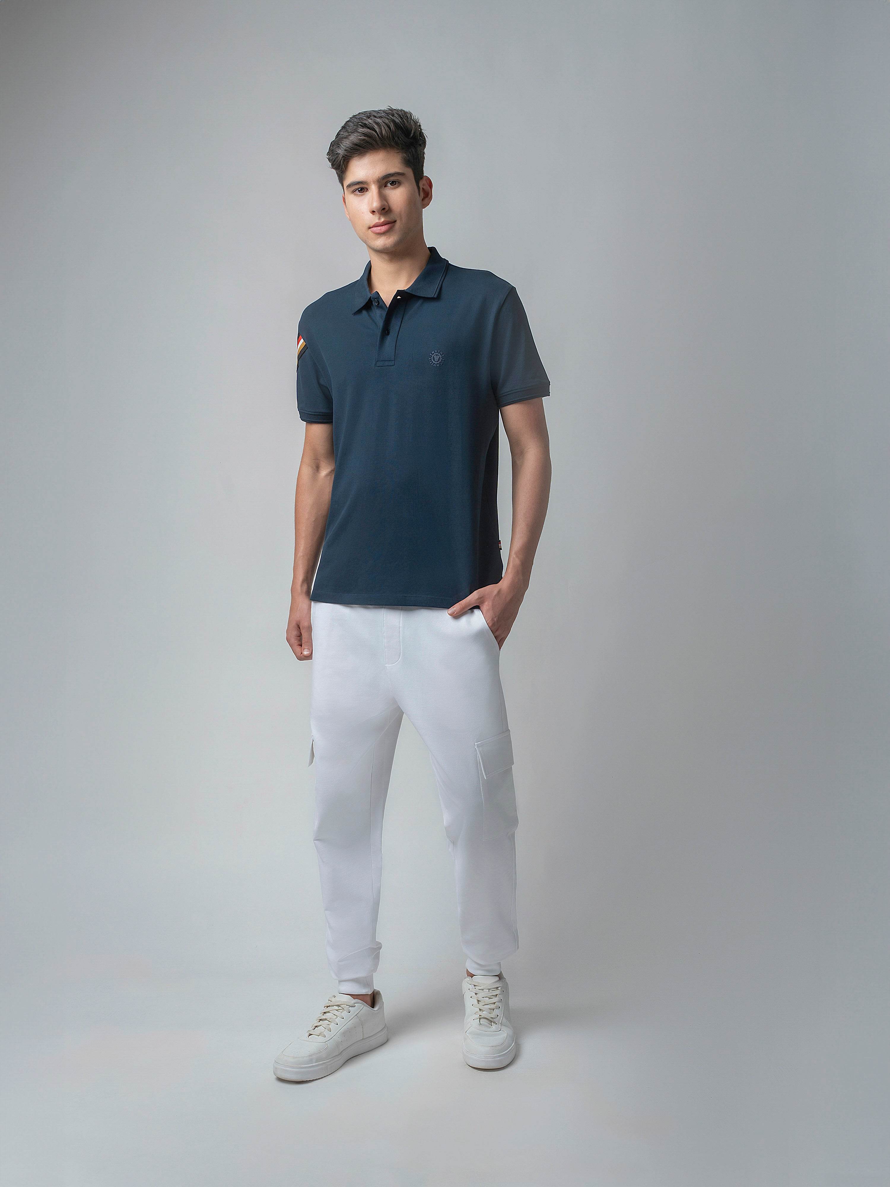 Navy blue polo tshirt for men