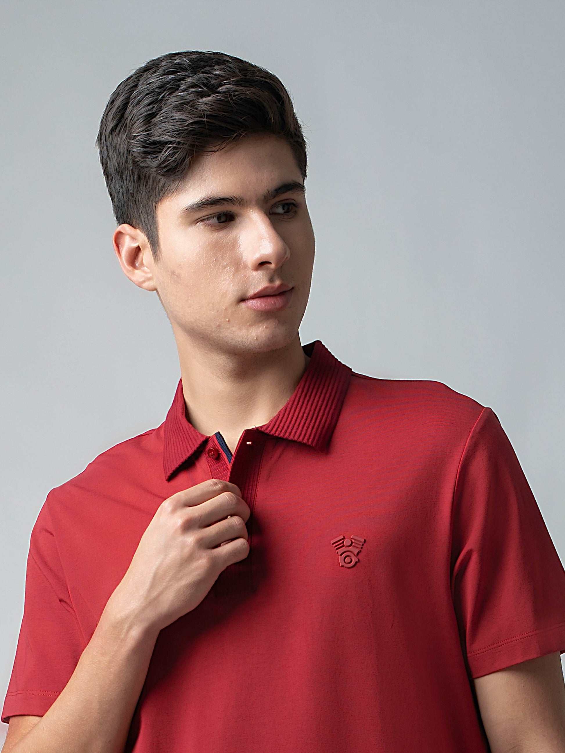 Red polo tshirt for men 