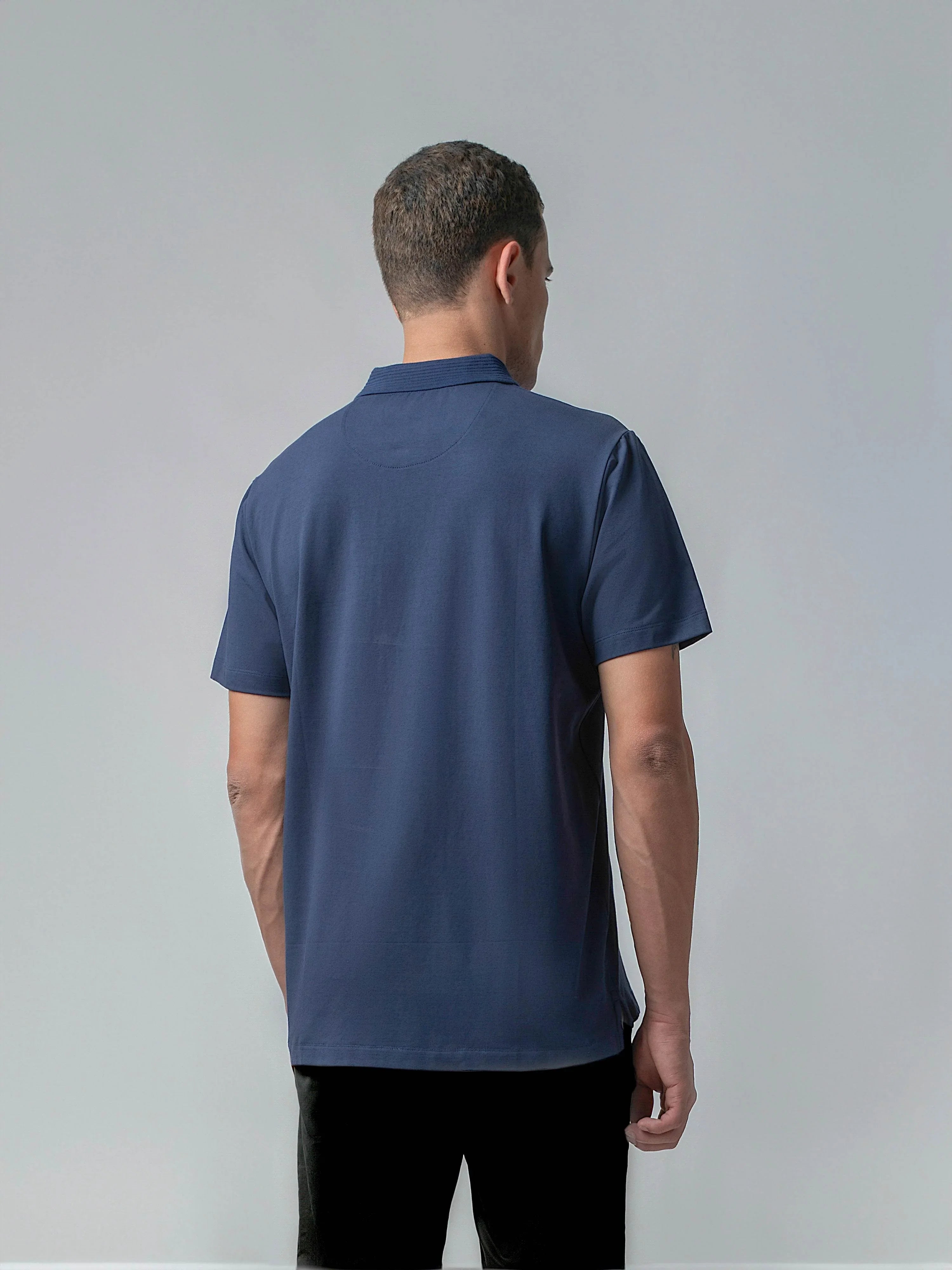 Navy blue polo tshirt for men 