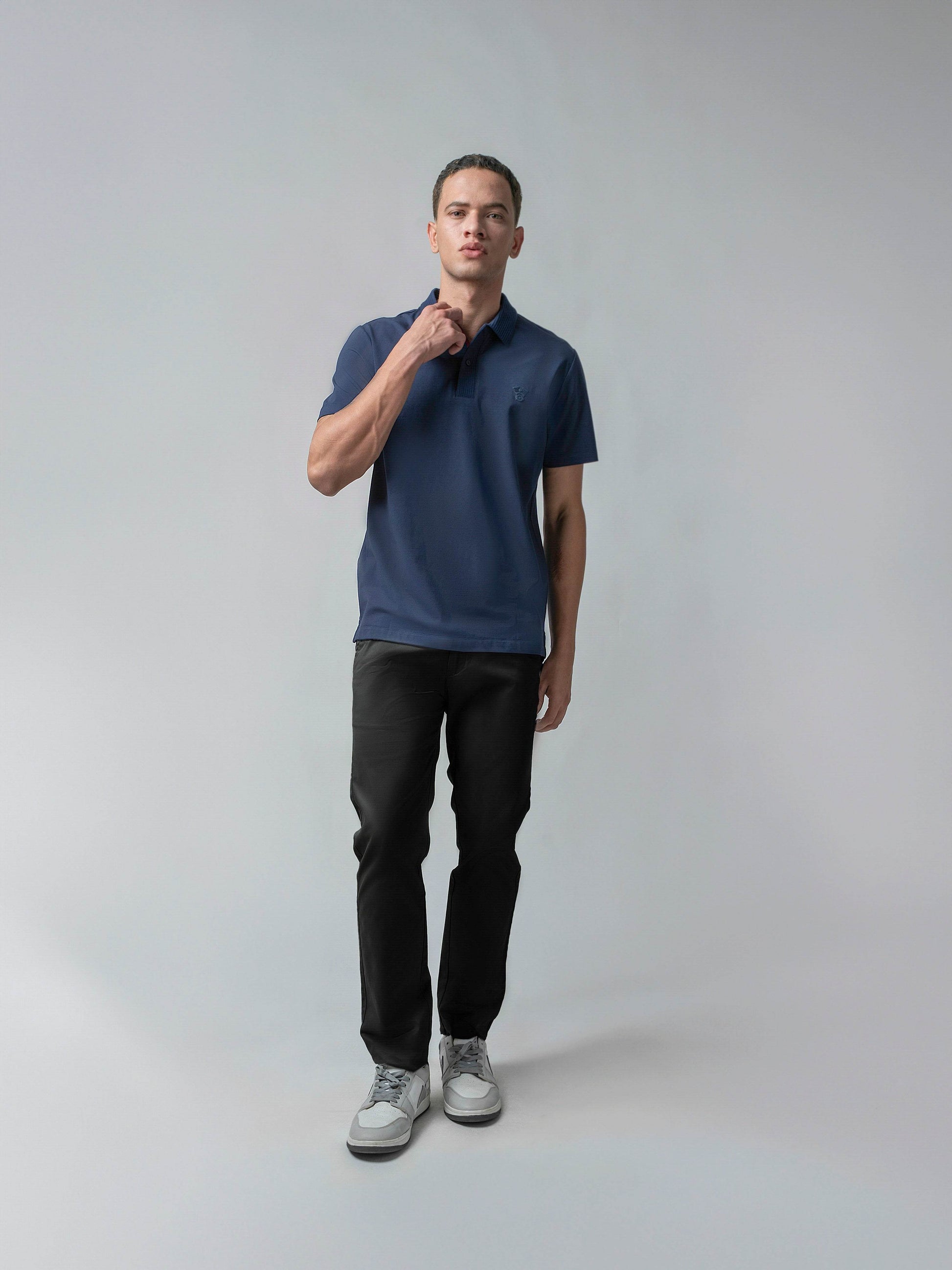Navy blue polo tshirt for men 