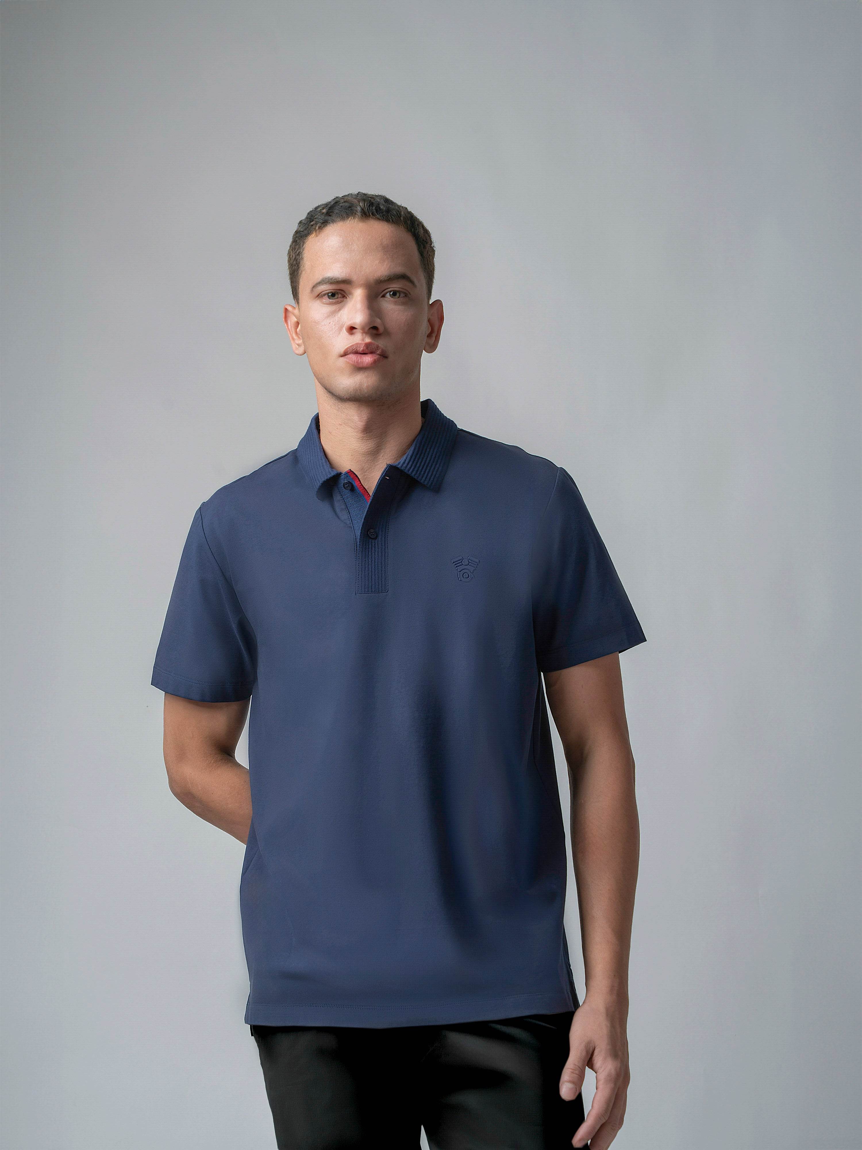 Navy blue polo tshirt for men 