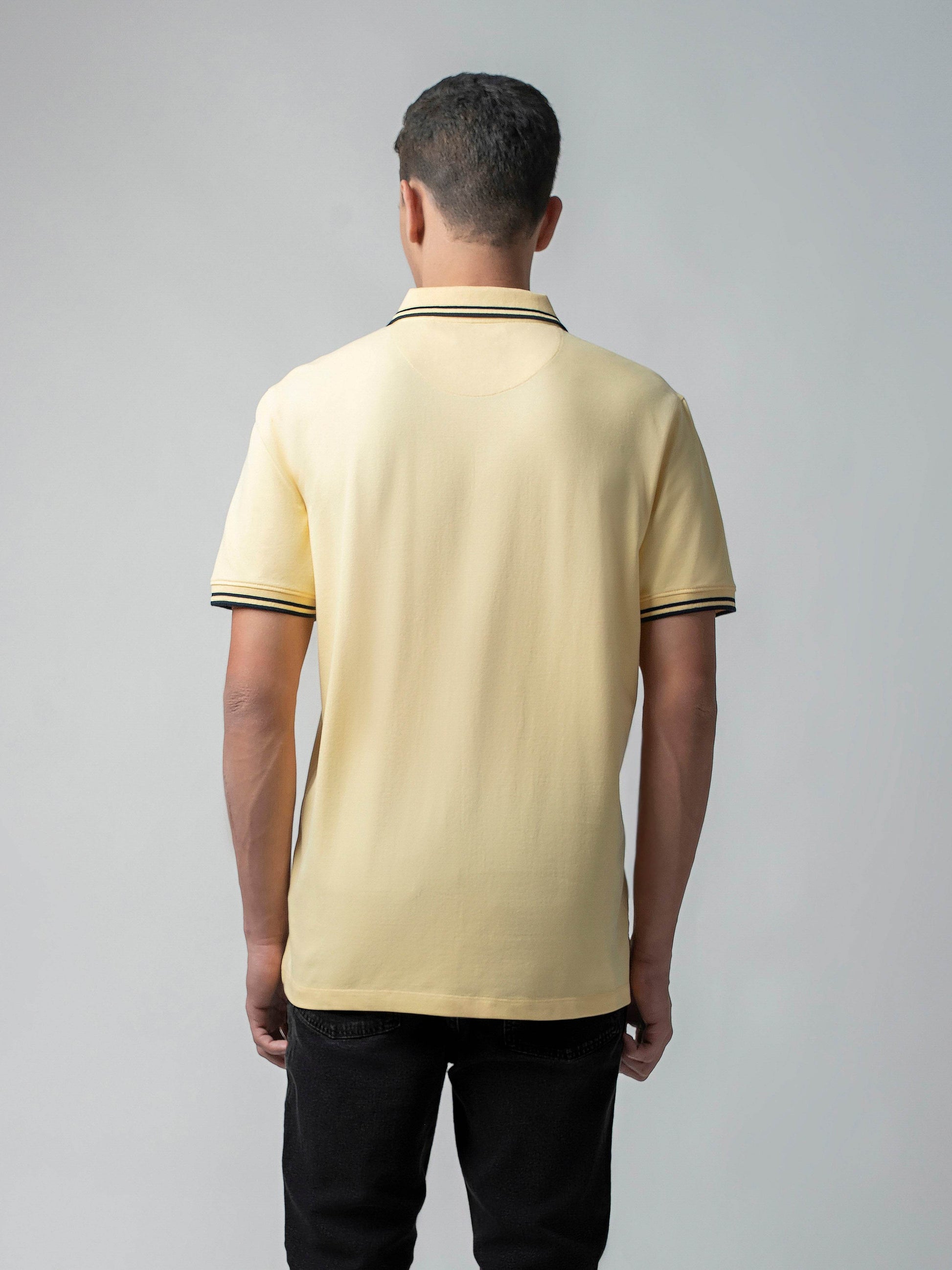 Yellow polo tshirt for men 