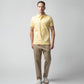 Supima Cotton Jersey All-Over Print Yellow Polo for Men