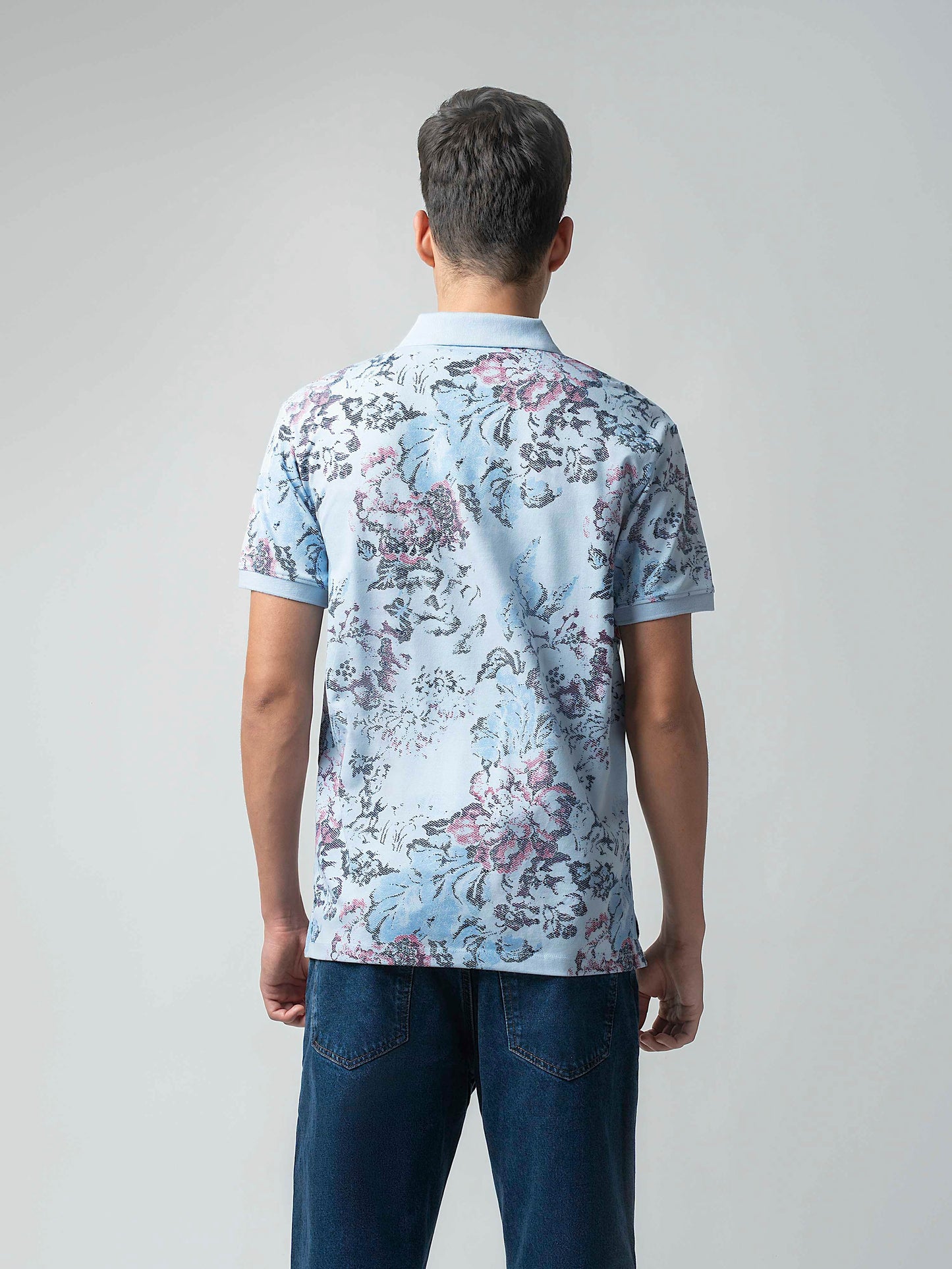 Sky blue polo tshirt for men
