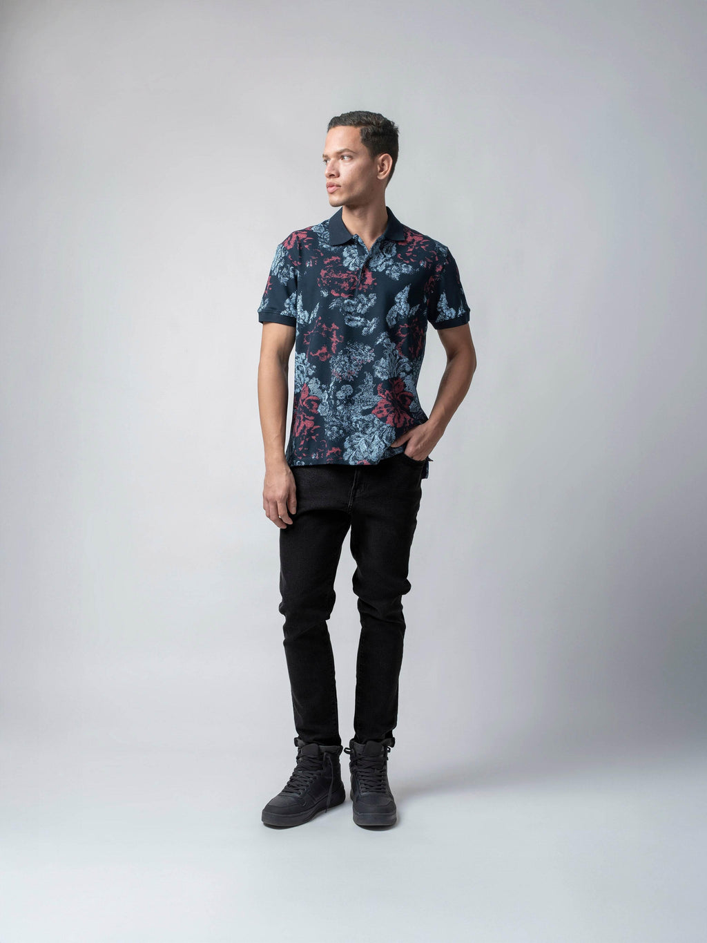 Navy blue polo tshirt for men 