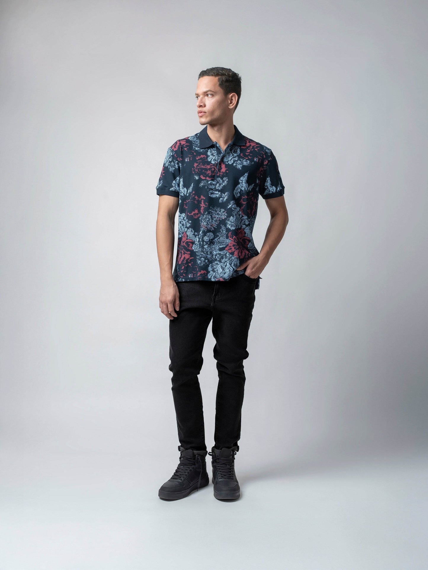 Navy blue polo tshirt for men 