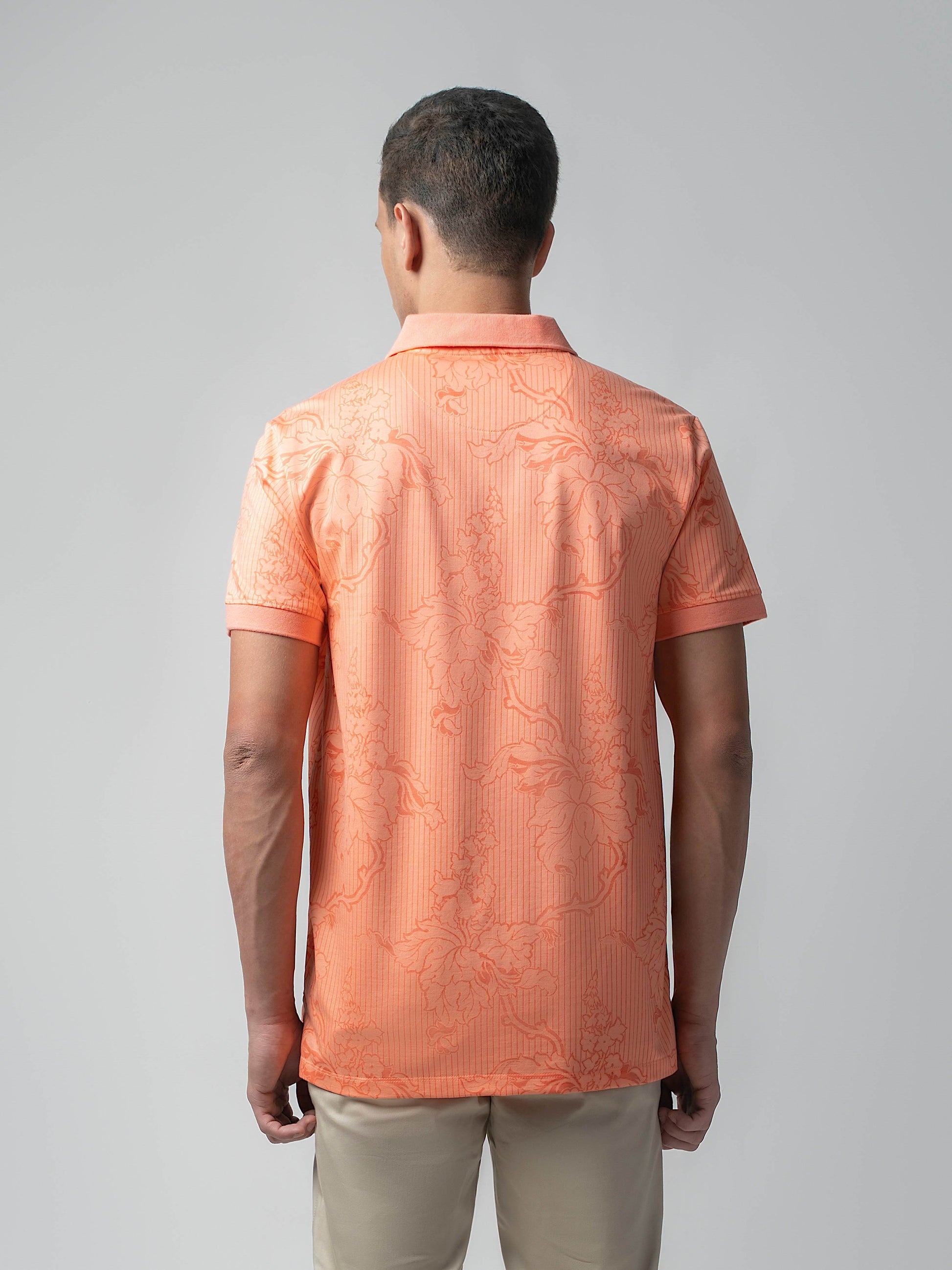 Orange polo tshirt for men 