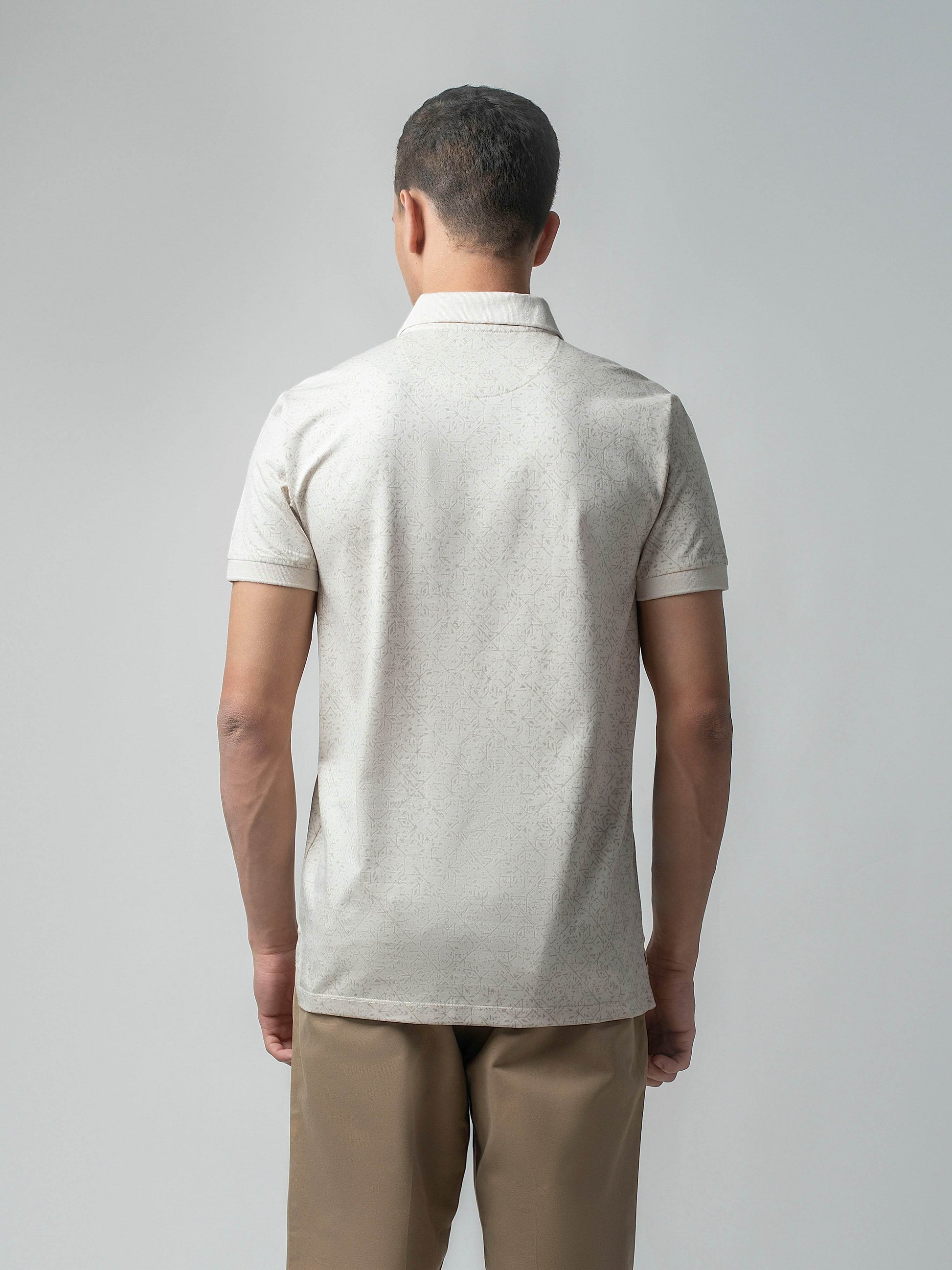 Beige polo tshirt for men