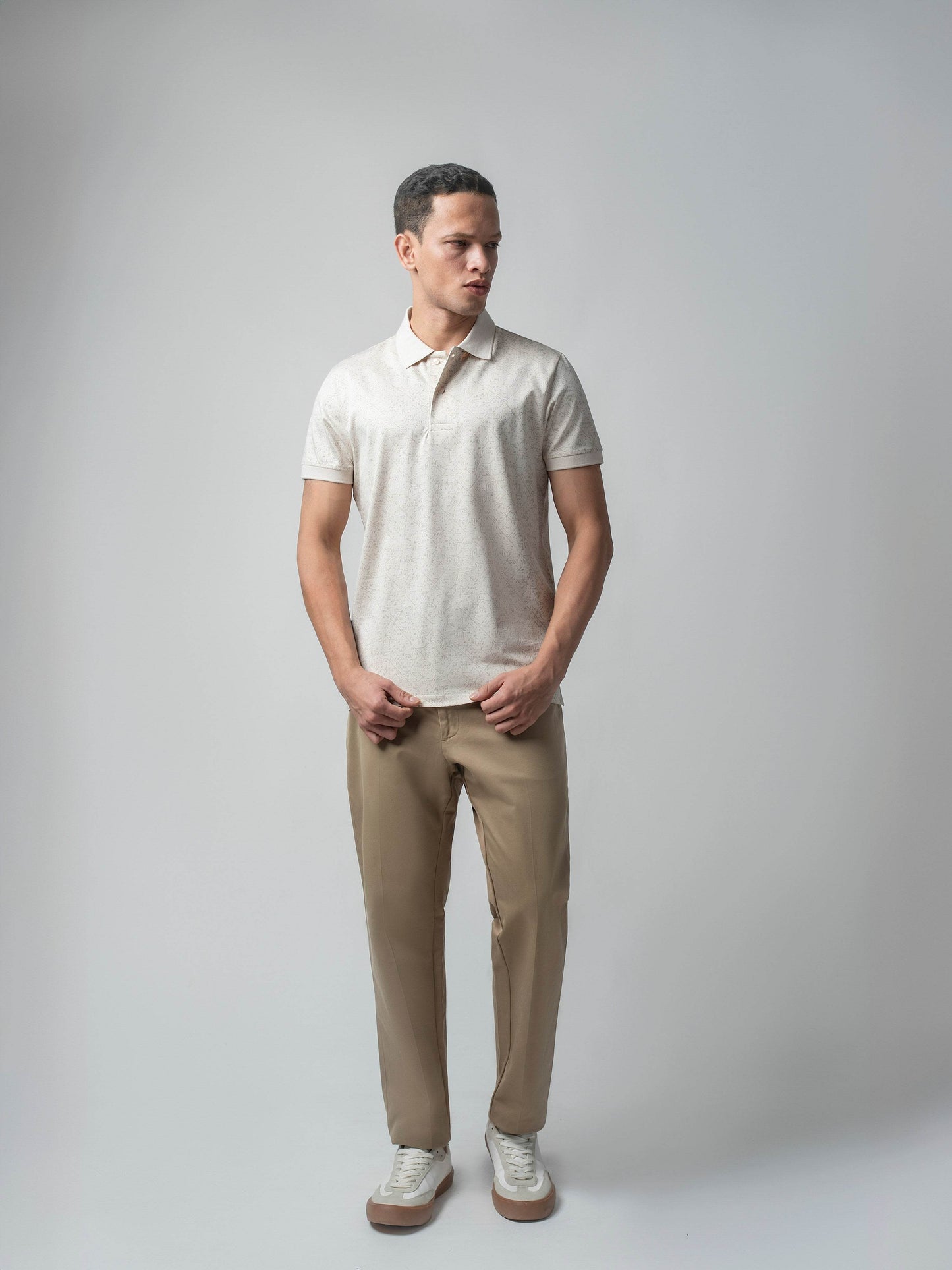 Beige polo tshirt for men