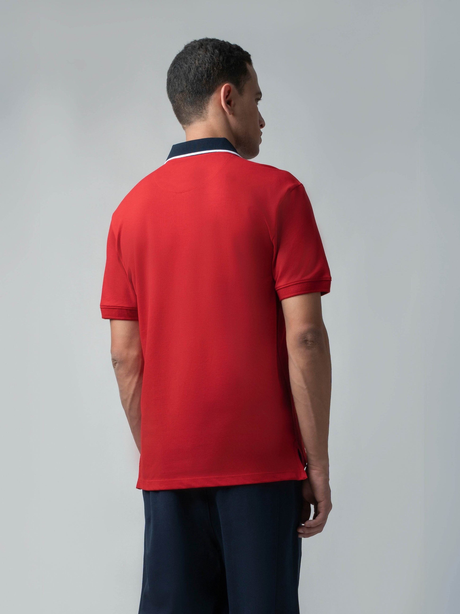 Red polo tshirt for men 