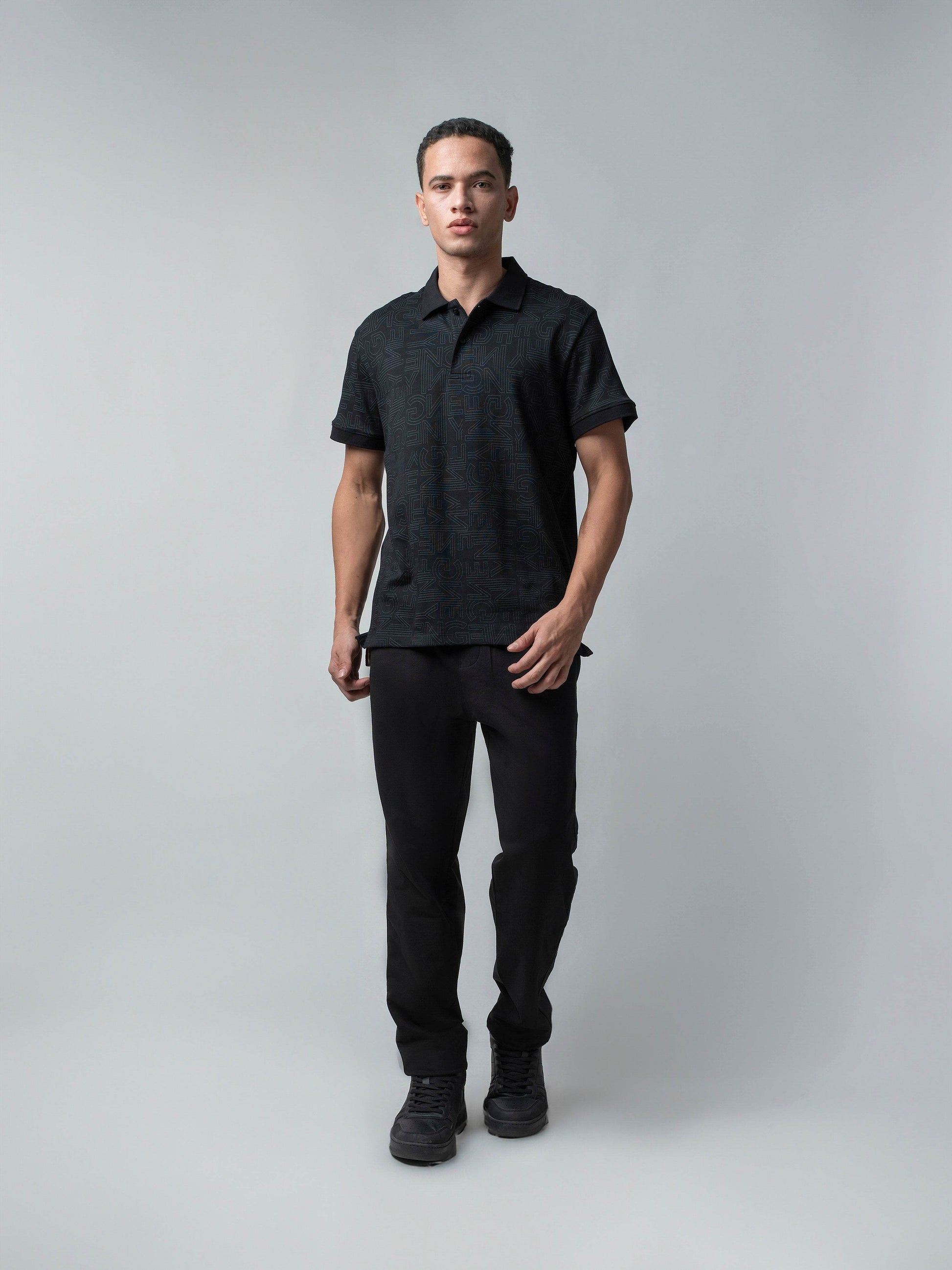 Black polo tshirt for men 