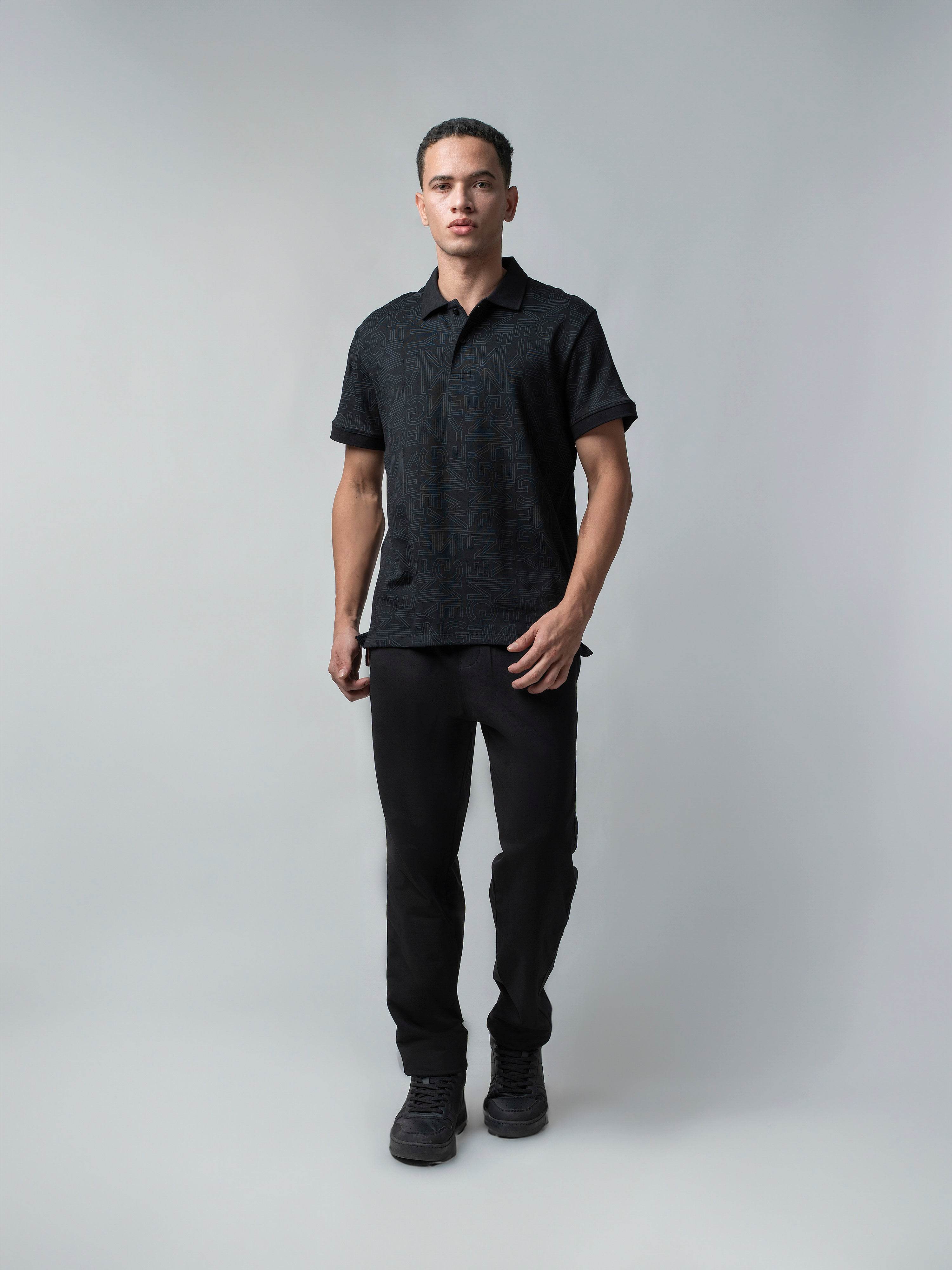 Black polo tshirt for men 