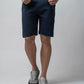 Engyne Essential Shorts with HD Print in Cotton Interlock Navy Men