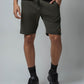 Engyne Shorts with HD Print Cotton Poly Interlock Olive Men Shorts