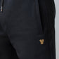 Engyne Black Short Men With Contrast Iconic Emblem Logo