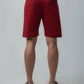 Engyne Essential Shorts with Emblem Logo Cotton Loop Knit Red Men
