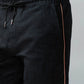 Black All-Over Discharge Mens Printed Shorts