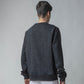 Black Crewneck Sweatshirt with Prints and Side Flag Tape for men