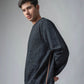 Black Crewneck Sweatshirt with Prints and Side Flag Tape for men