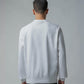  White Crew Neck Sweatshirt with Prints and Side Flag Tape 