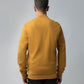 Mustard Gold  Baseball Collar Mens Zip Up Sweatshirts 